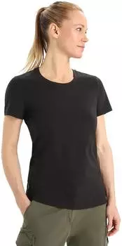Icebreaker Merino Central Classic Funktionsshirt kurzarm schwarz (Damen) (0A56JY-001)