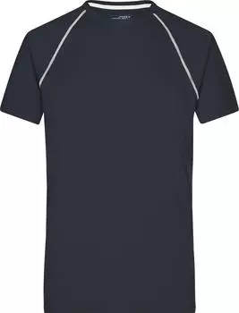 James & Nicholson Fitness Funktionsshirt kurzarm black/white (Herren) (JN496-101559)