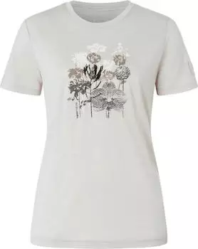 super.natural Orchid Bio J Tee Funktionsshirt kurzarm white stone melange/various (Damen) (SNWP0321629F)