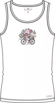 CMP Grafik Funktionsshirt &auml;rmellos wei&szlig; (Junior) (38T6375-06XV)