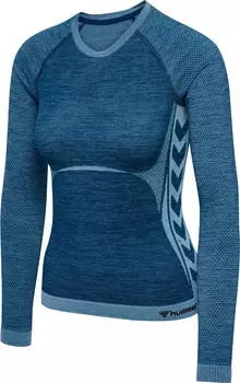 hummel CEA Seamless Tight Funktionsshirt langarm navy peony/faded denim (Damen) (214533-7782)