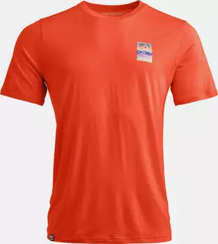 Ortovox 140 Cool Mountain Gradient Funktionsshirt kurzarm hot orange (Herren) (88204-21401)