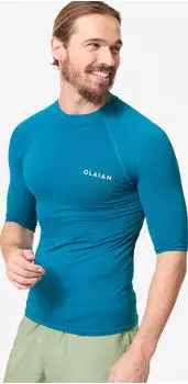 Olaian UV Funktionsshirt kurzarm blau (Herren) (8485998)