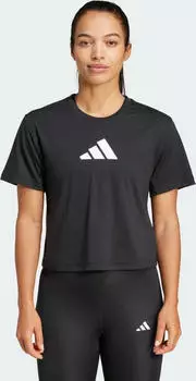 adidas Train Essentials Big Logo Performance Training Funktionsshirt kurzarm schwarz (Damen) (JG8614)