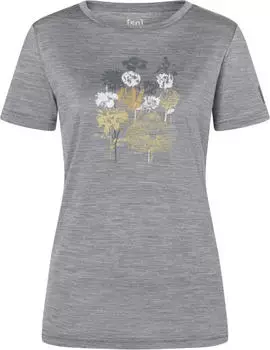 super.natural Orchid Bio J Tee Funktionsshirt kurzarm cashmere grey melange/sahara/various (Damen) (SNWP0321659I)