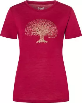 super.natural Tree of Knowledge Tee Funktionsshirt kurzarm beet red/sahara (Damen) (SNWP0306641I)