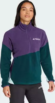 adidas Terrex Multi Climawarm Fleece Funktionsshirt langarm aurora plum/aurora ivy/semi flash aqua (Damen) (JN0939)