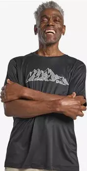 Jack Wolfskin Peak Graphic Funktionsshirt kurzarm mtn phantom (Herren) (A63269-T0272)