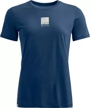 Ortovox 120 Cool Tec Abstract Funktionsshirt kurzarm deep ocean (Damen) (88037-54201)