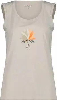 CMP Frontgrafik Tanktop Funktionsshirt &auml;rmellos vaniglia/salmone (Damen) (38T6666-A238)