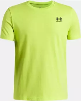 Under Armour Sportstyle Funktionsshirt kurzarm green citrine/black (Junior) (1389962-394)