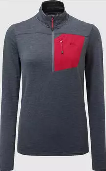 Mountain Equipment Lumiko Zip Funktionsshirt langarm ombre blue/capsicum (Damen) (005369-01719)