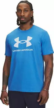 Under Armour Logo Funktionsshirt kurzarm blue atlantis/blue calm (Herren) (1382911-402)