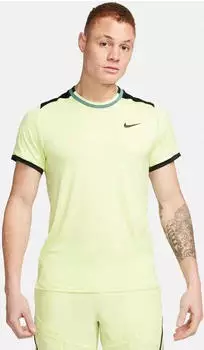 Nike Court Advantage Dri-FIT Tennis Funktionsshirt kurzarm light lemon twist/black/bicoastal (Herren) (FD5320-736)