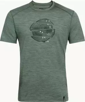 Jack Wolfskin Kammweg Funktionsshirt kurzarm hedge green (Herren) (1809222-4311)
