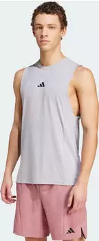 adidas Designed for Training Workout Funktionsshirt &auml;rmellos glory grey (Herren) (IX9161)