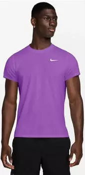 Nike Court Victory Dri-FIT Funktionsshirt kurzarm bright violet/white (Herren) (FZ6921-522)