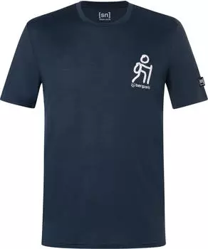 super.natural Pathfinder Funktionsshirt kurzarm blueberry/white stone (Herren) (SNMP01277)