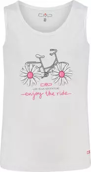 CMP Grafik Funktionsshirt &auml;rmellos bianco (Junior) (38T6375-03XT)