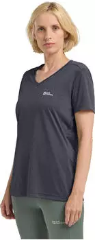Jack Wolfskin Crosstrail Funktionsshirt kurzarm graphite/cool grey (Damen) (1801693-T0150)