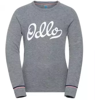 Odlo The Active Warm Originals Eco Funktionsshirt langarm steel grey melange (Junior) (159369-10183)