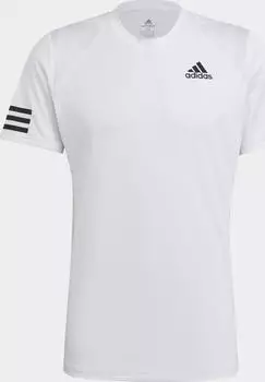 adidas Club Tennis 3-Streifen Funktionsshirt kurzarm wei&szlig;/schwarz (Herren) (GL5401)