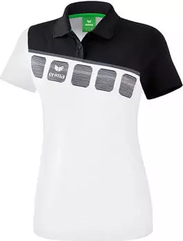 Erima 5-C Funktionsshirt kurzarm wei&szlig;/schwarz/dunkelgrau (Damen)