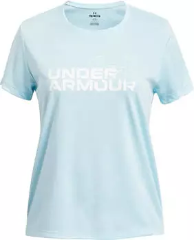 Under Armour Tech Twist Wordmark Logo Funktionsshirt kurzarm stream/white (Junior) (6007134-494)