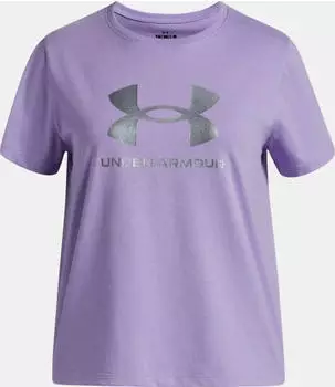 Under Armour Rival Shimmer Funktionsshirt kurzarm transparent/wei&szlig; (Junior) (6004129-538)