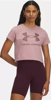 Under Armour Graphic Sportstyle classic Crew Funktionsshirt kurzarm tourmaline pink/maroon mist (Damen) (1356305-673)