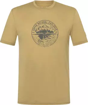 super.natural Exploring Tee Funktionsshirt kurzarm beige (Herren) (SNMP0124575H)