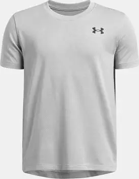 Under Armour Tech Vent Jacquard Funktionsshirt kurzarm mod gray/black (Junior) (1390019-011)