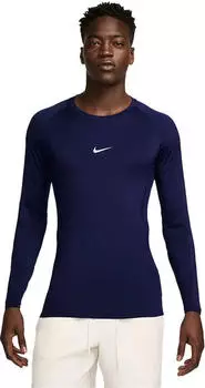 Nike Pro Dri-FIT Funktionsshirt langarm blue void/white (Herren) (FB7919-492)
