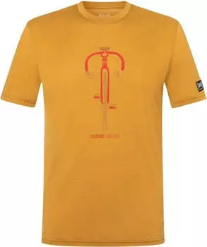 super.natural Vintage Bike Tee Funktionsshirt kurzarm dried tobacco/high risk red (Herren) (SNMP0118753I)