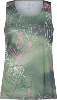CMP Technical Vest Top Cool Menthol Boost Pattern Funktionsshirt &auml;rmellos agave/festival (Damen) (35N6646-02YT)