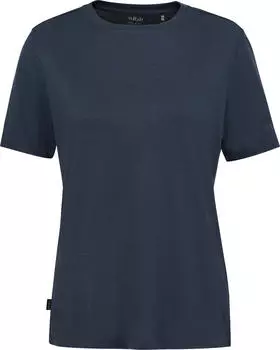 Rab Crimp Logo Funktionsshirt kurzarm tempest blue (Damen) (QBL-69-TMB)