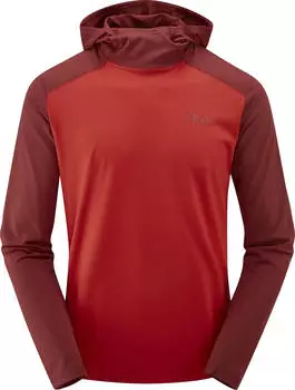 Rab Force Hoodie Funktionsshirt langarm ascent red/oxblood red (Herren) (QBL-09-ARO)