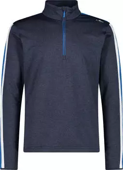 CMP Softech Fleece Melange 70s Funktionsshirt langarm b. blue mel/zaffiro (Herren) (39L2577-37NS)