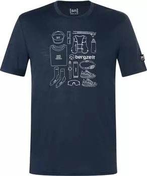 super.natural Bergzeit Vertical Trail Funktionsshirt kurzarm blau (Damen) (SNMP0127668H)