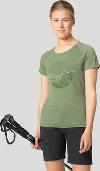 Odlo Ascent Performance Wool Light Funktionsshirt kurzarm loden frost melange (Damen) (551261-40416)