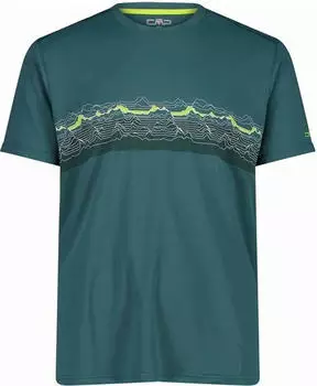 CMP Pique Adventure Print Funktionsshirt kurzarm lichen (Herren) (30T5057-E857)