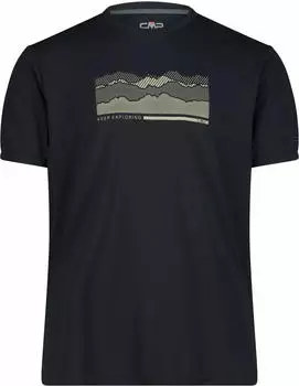 CMP Pique Adventure Print Funktionsshirt kurzarm antracite/graffite (Herren) (30T5057-08UT)