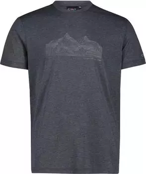 CMP Dry Release Cotton Funktionsshirt kurzarm antracite melange/grey (Herren) (39T7527-63UT)