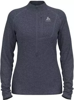 Odlo Tencia Mid Layer Half-Zip Funktionsshirt langarm india ink melange (Damen) (542551-21053)