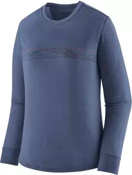 Patagonia Capilene Cool Merino Graphic Funktionsshirt langarm strata stripe/current blue (Damen) (44600-STCU)
