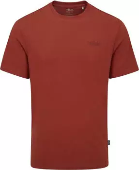 Rab Crimp Logo Funktionsshirt kurzarm tuscan red (Herren) (QBL-67-TRD)