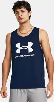 Under Armour Logo Funktionsshirt &auml;rmellos academy/white (Herren) (1382883-408)