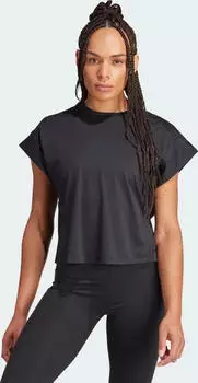 adidas Studio Funktionsshirt kurzarm black/grey six (Damen) (IP1860)