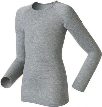 Odlo Shirt l/s crew neck Warm Kids grey melange (10459)