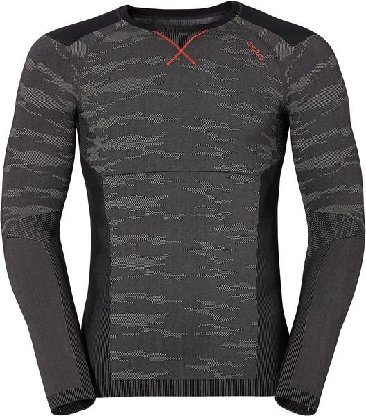 Odlo Blackcomb Evolution Warm Shirt l/s Men concrete grey / black / cherry tomato